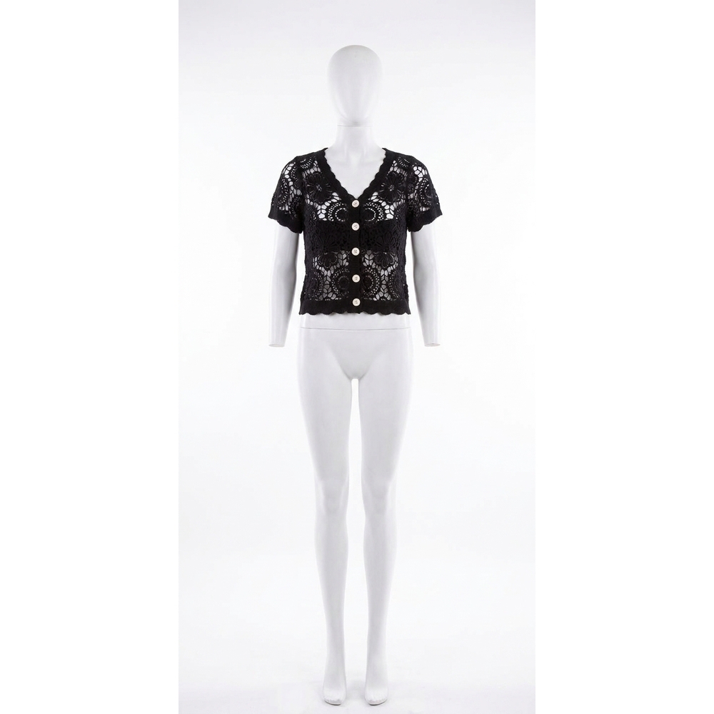 NEW GIGI MODA diletta crochet cardigan in black